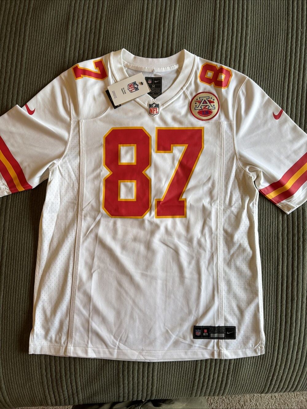 Nike Kansas City Chiefs NFL Jersey Travis Kelce #87 White Men's M
